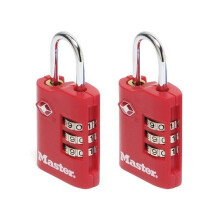 Master Lock 4686EURT TSA Combination Zinc Padlocks 3 Digit 30mm x 2