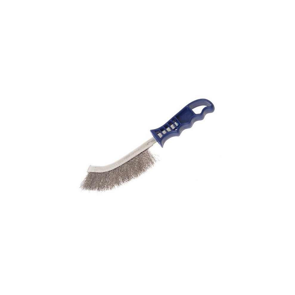 Faithfull FAIWBHANDSS Wire Scratch Brush Stainless Steel Blue Handle