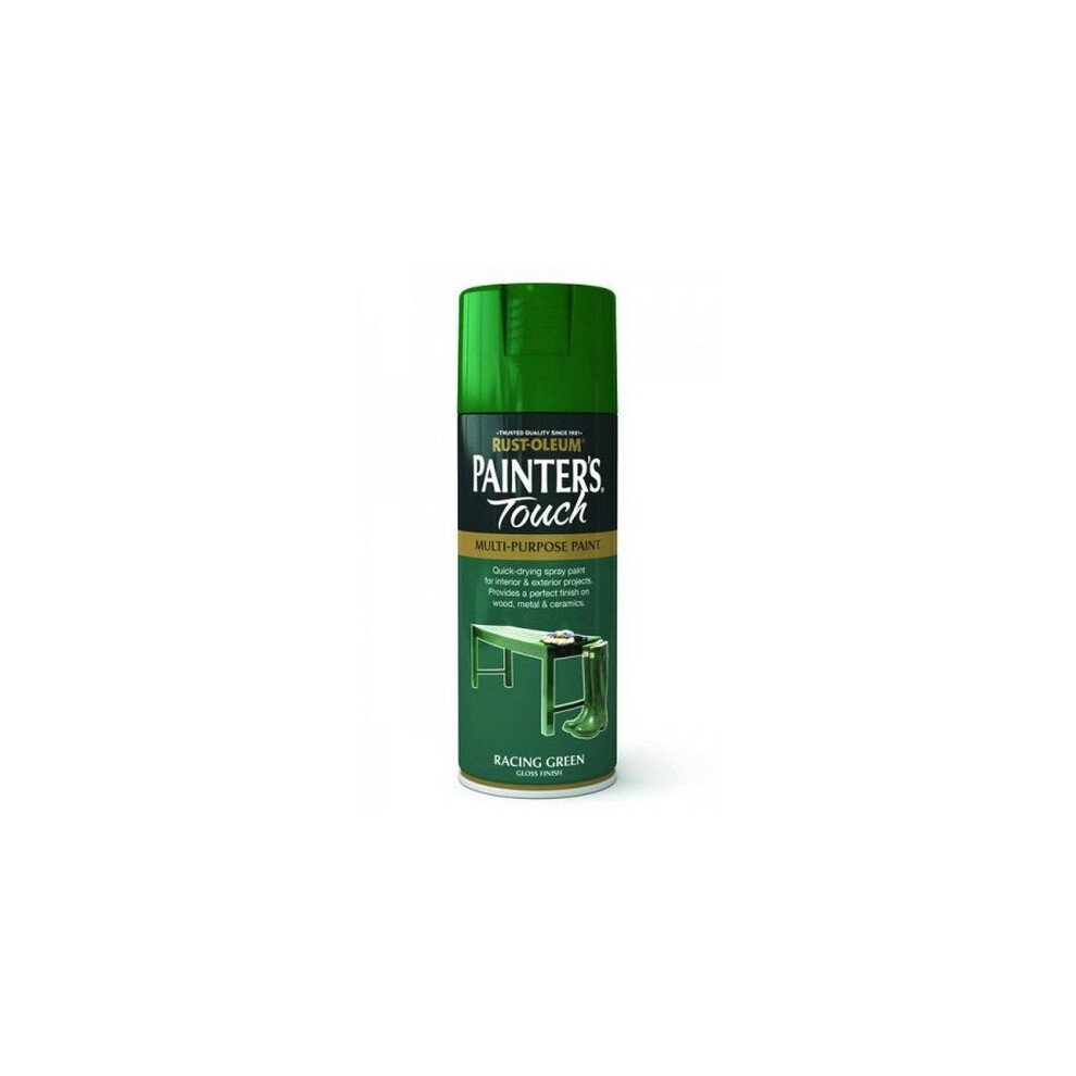Rust-Oleum AE0040007E8 Painters Touch Racing Green Gloss Multi Purpose Spray Paint 400ml