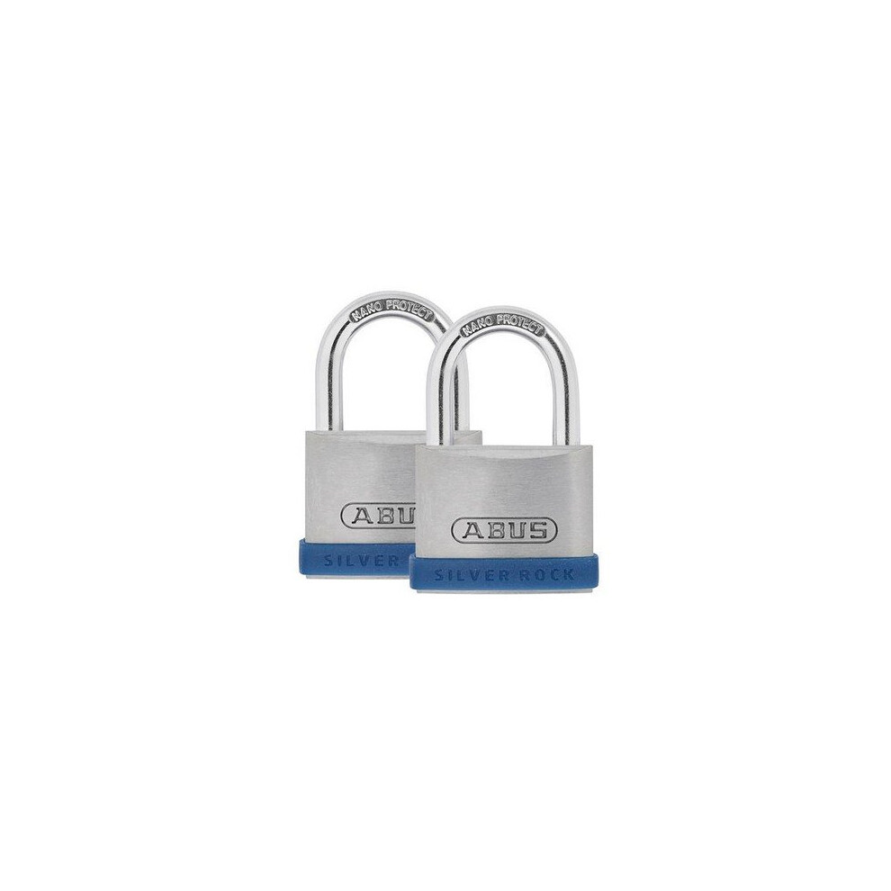 ABUS Mechanical 80888 40mm Silver Rock 5 Padlock Twin Pack-image-OPC-PQSWVC-NEW