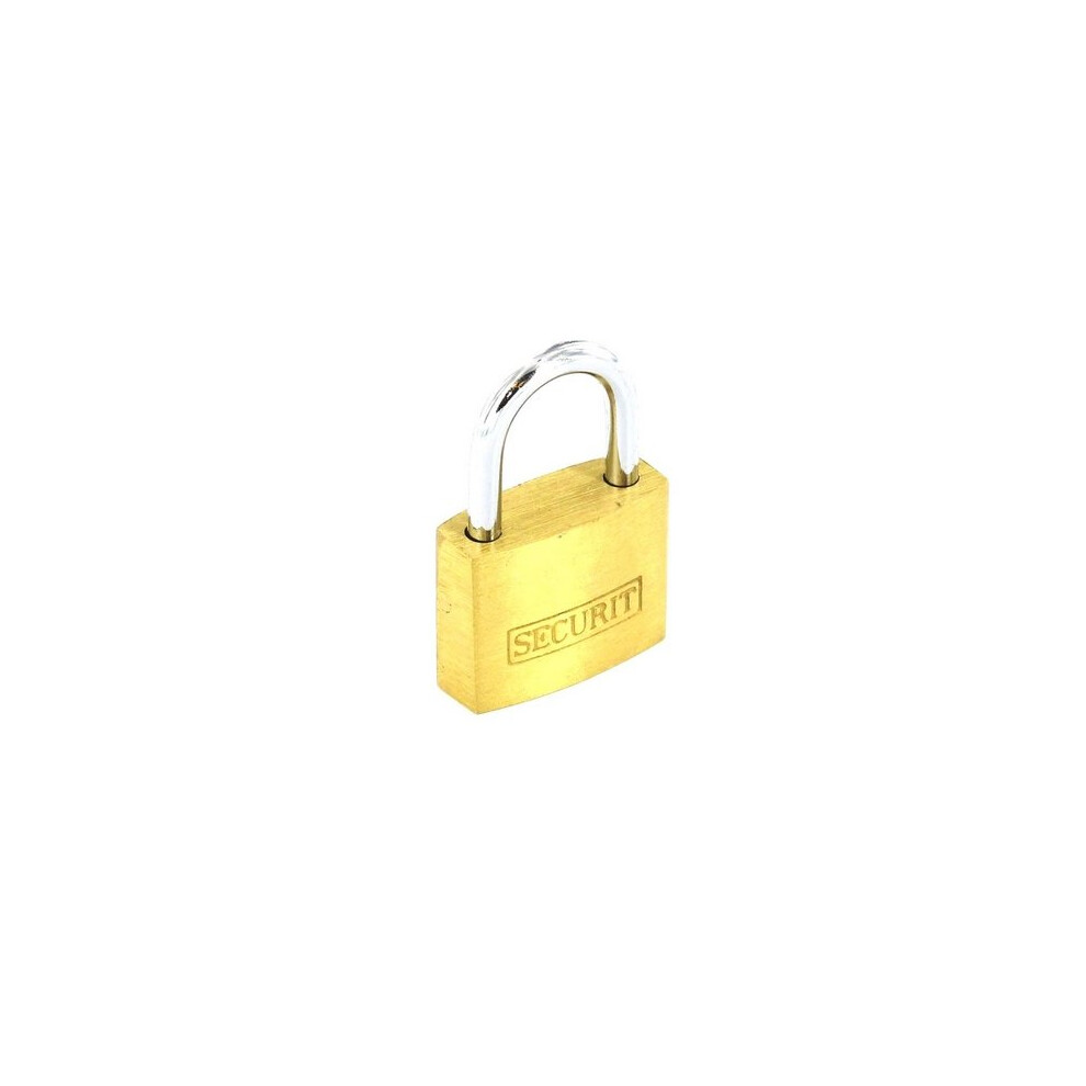 Securit S1151 Brass Padlock 3 Keys 20mm Pack Of 1