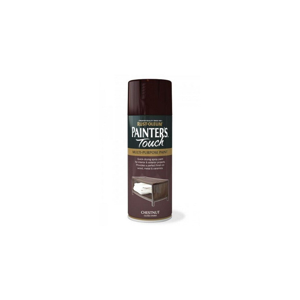 Rust-Oleum AE0040006E8 Painters Touch Chestnut Gloss Multi Purpose Spray Paint 400ml