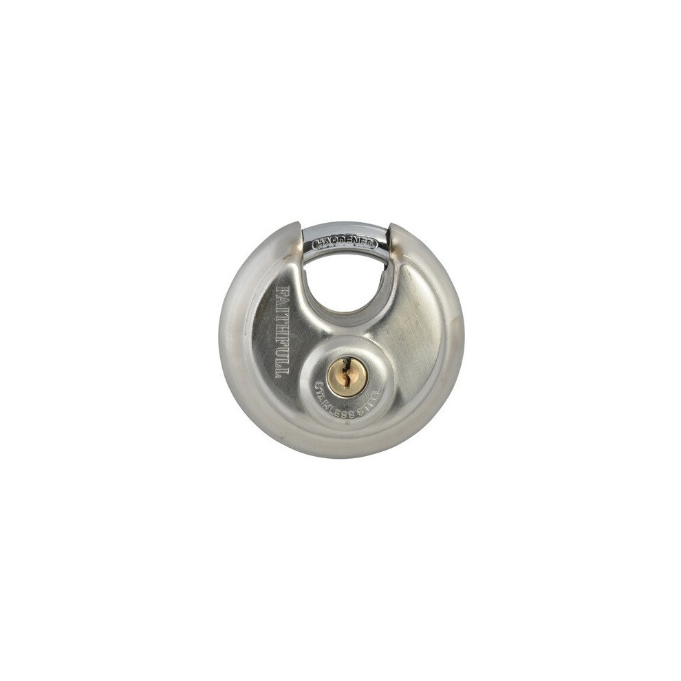Faithfull FAIPLSS70DIS Stainless Steel Discus Padlock 70mm
