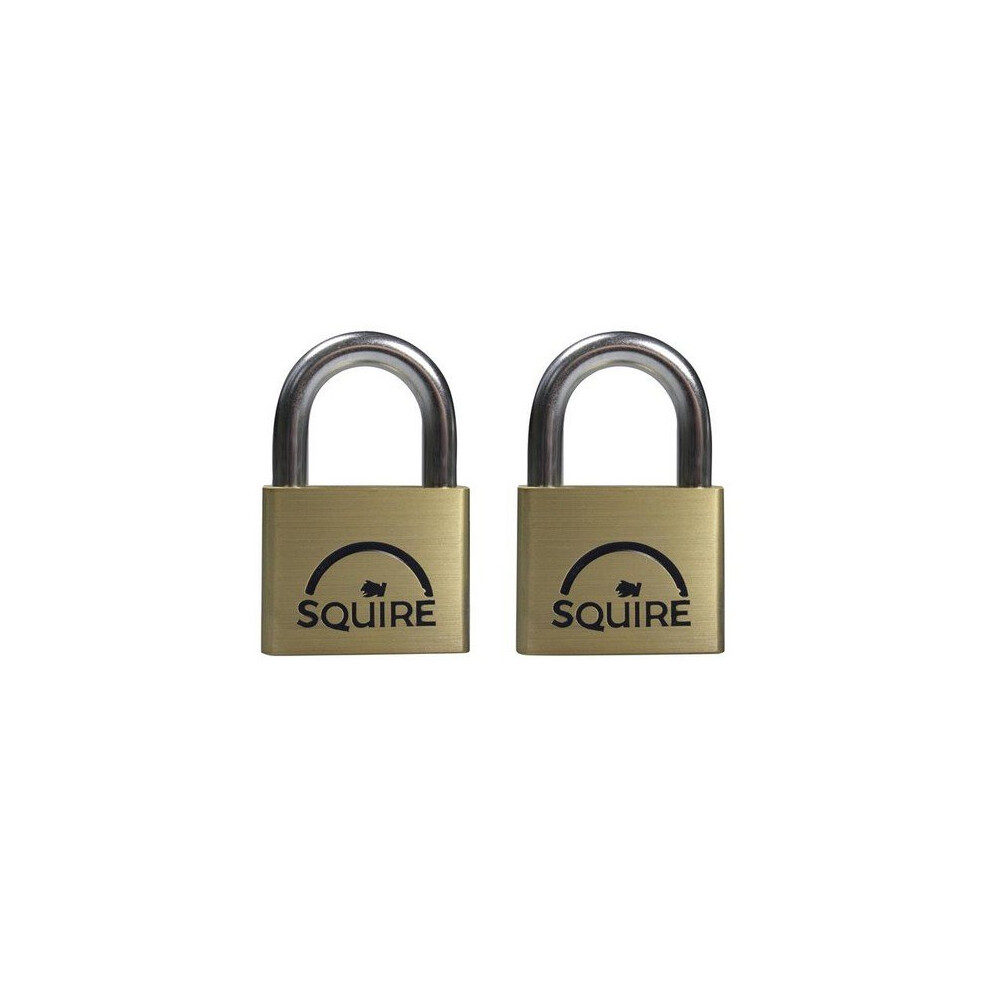 Squire LN4T LN4T Lion Brass Padlocks 5-Pin 40mm Twin Pack (2 x LN4KA)