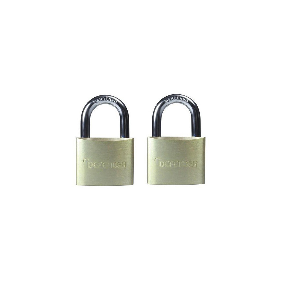 Defender Dfal4t Aluminium Padlock Keyed Alike Twin Pack 40Mm 5012245036732