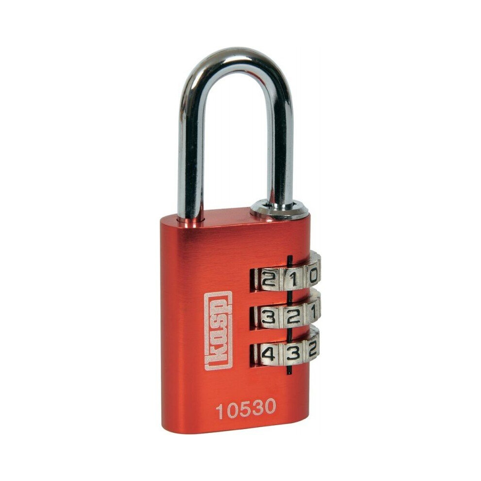 Kasp K10530redd Aluminium Combination Padlock 30Mm Red 5013969904222