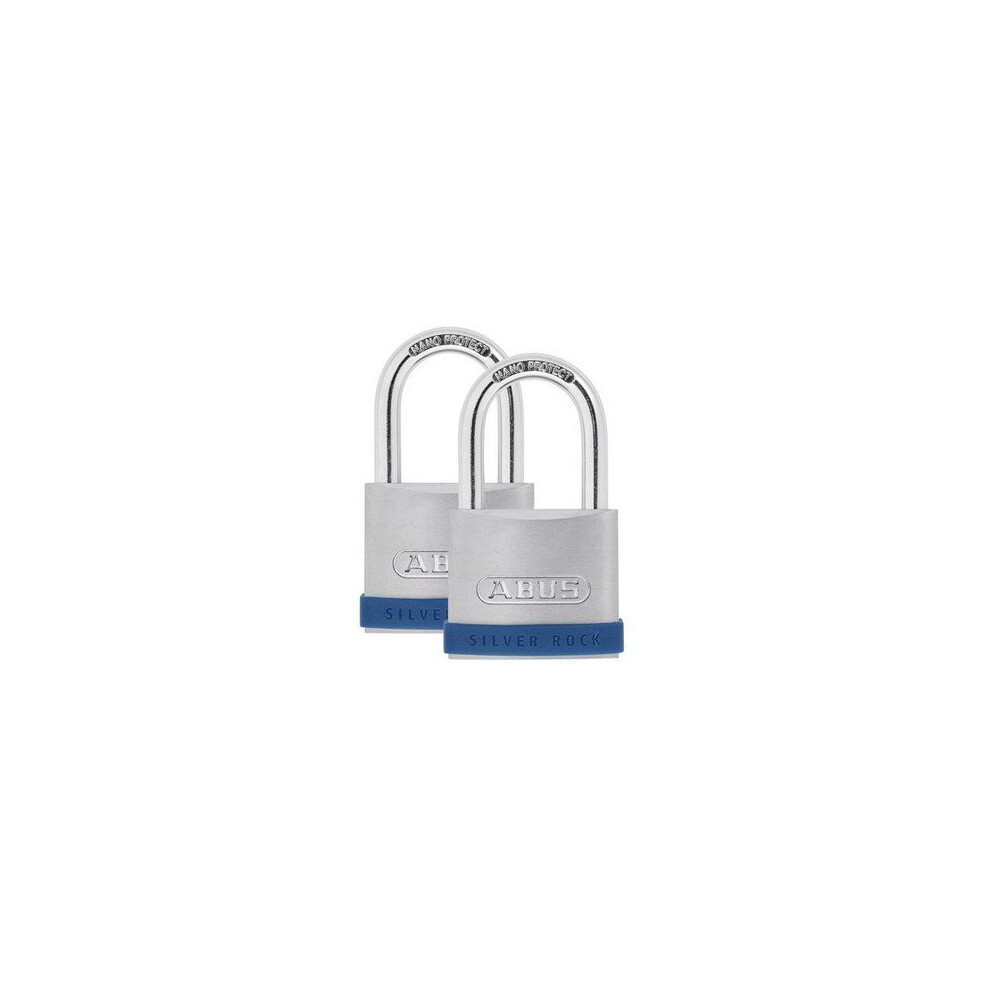 ABUS Mechanical 80889 50mm Silver Rock 5 Padlock Twin Pack-image-OPC-PQSWVR-NEW