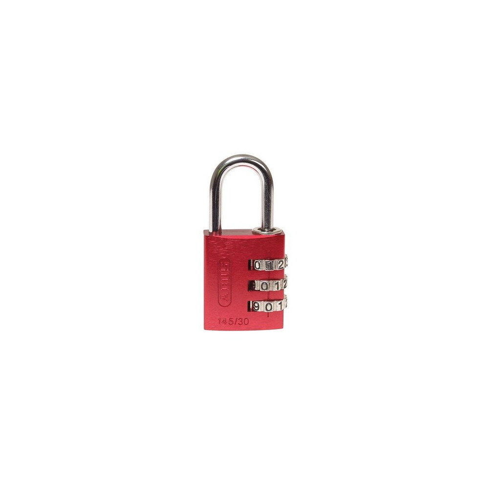 ABUS 14530RED 145/30 30mm Aluminium Combination Padlock Red 46578