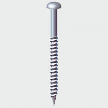 TIMco 00612CRWZ Twin Thread Woodscrew PZ2 RND BZP 6 x 1/2" Box of 200