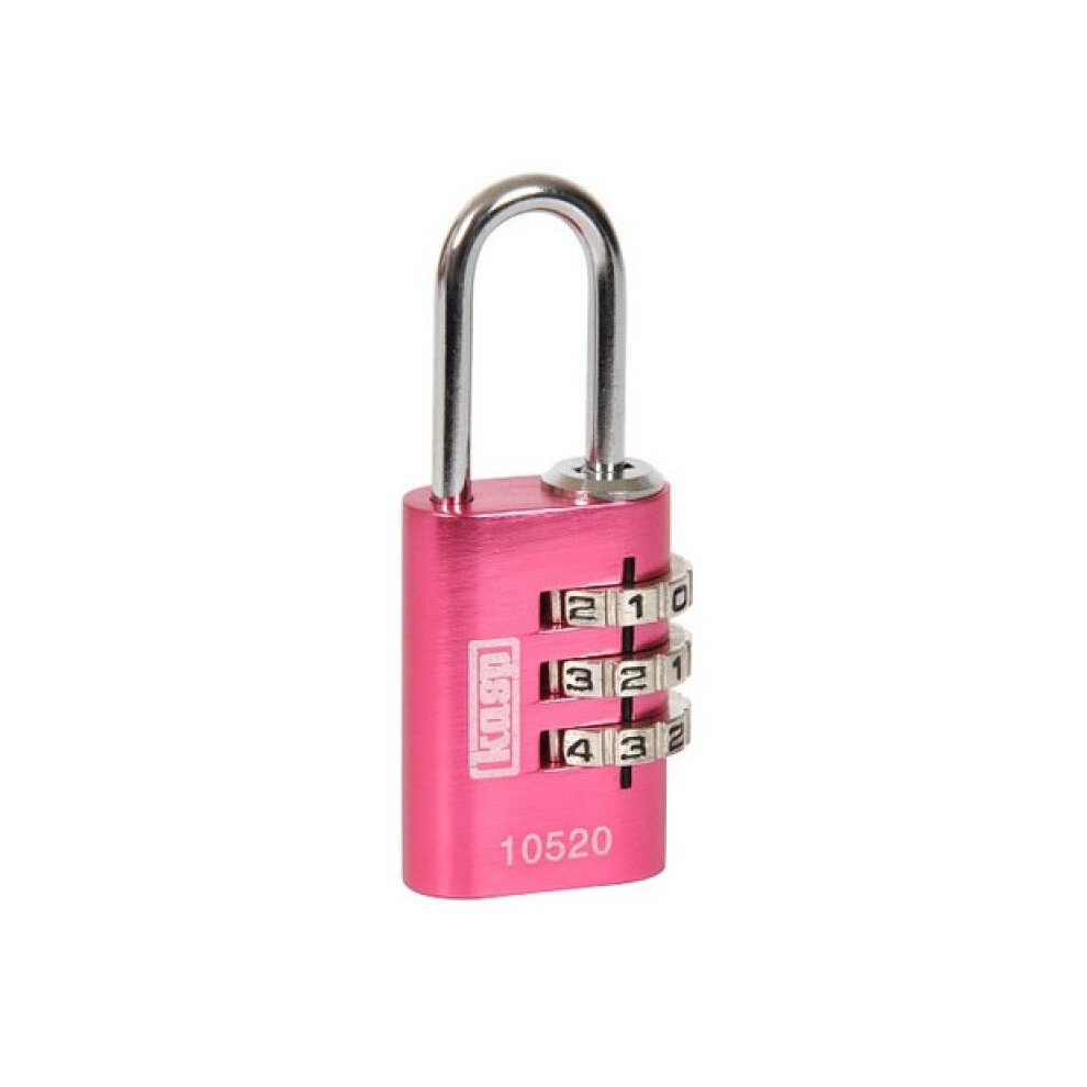 Kasp K10520pind Aluminium Combination Padlock 20Mm Pink 5013969904185