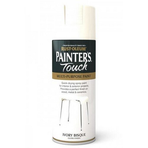 Rust-Oleum Rust-Oleum AE0040008E8 Painters Touch Ivory Bisque Gloss Multi Purpose Spray Paint 400ml