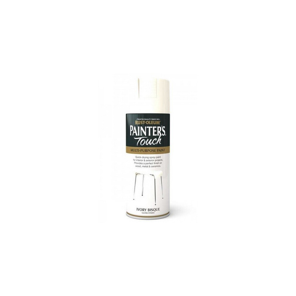 Rust-Oleum AE0040008E8 Painters Touch Ivory Bisque Gloss Multi Purpose Spray Paint 400ml