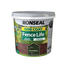 Ronseal One Coat Fence Life Forest Green 5 Litre - Quick-Dry Water-Based Fence & Shed Treatment (RSLOCFLFG5L)