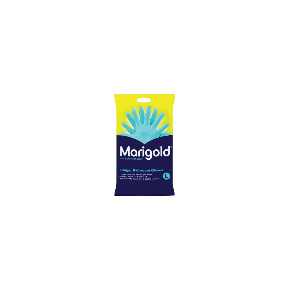 Marigold 145410 Longer Bathroom Gloves - Large (1 Pair)