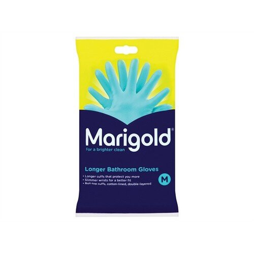 Marigold 145409 Longer Bathroom Gloves - Medium (Pack of 1)