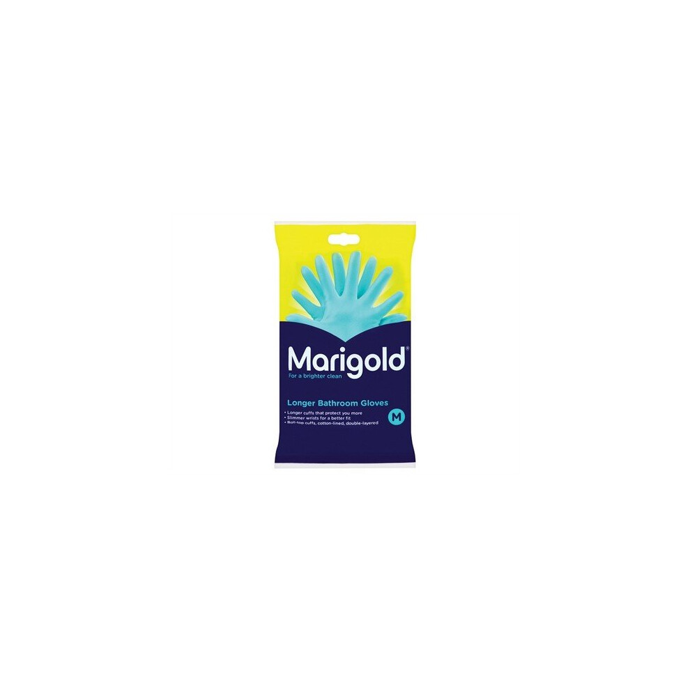 Marigold 145409 Longer Bathroom Gloves - Medium (6 Pairs)