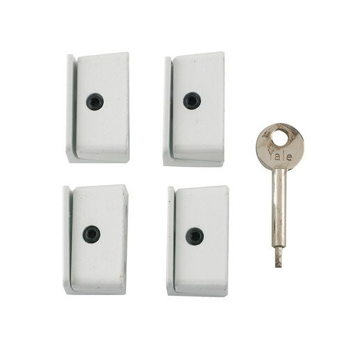 Yale Yale Locks V-8K109-4-WE Window Stop White Pack of 4 Visi