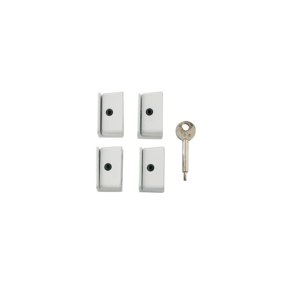 Yale Locks V-8K109-4-WE Window Stop White Pack of 4 Visi