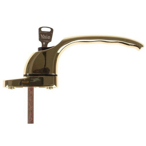 Yale Yale P-YWHLCK40N-PB Inline Locking PVCu Window Handle Brass