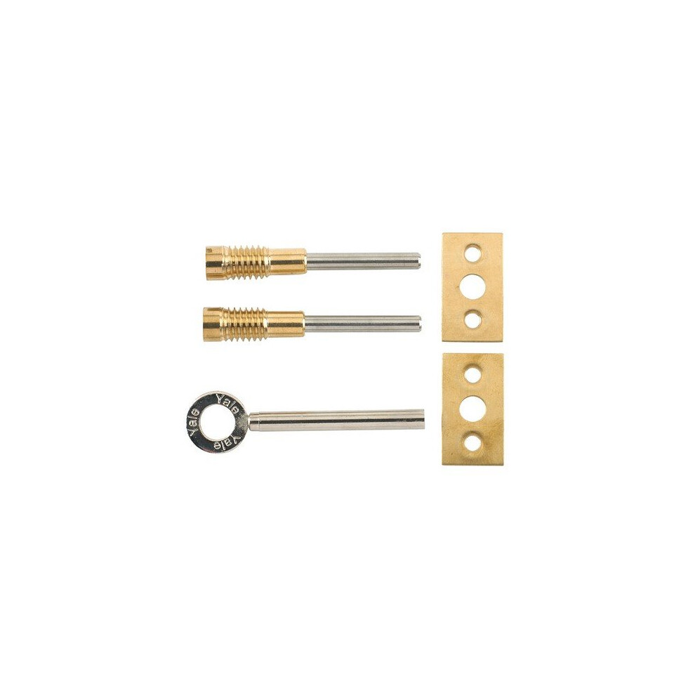 Yale Locks V-8013-2-PL Dual Screw Window Lock Brass Finish Pack of 2