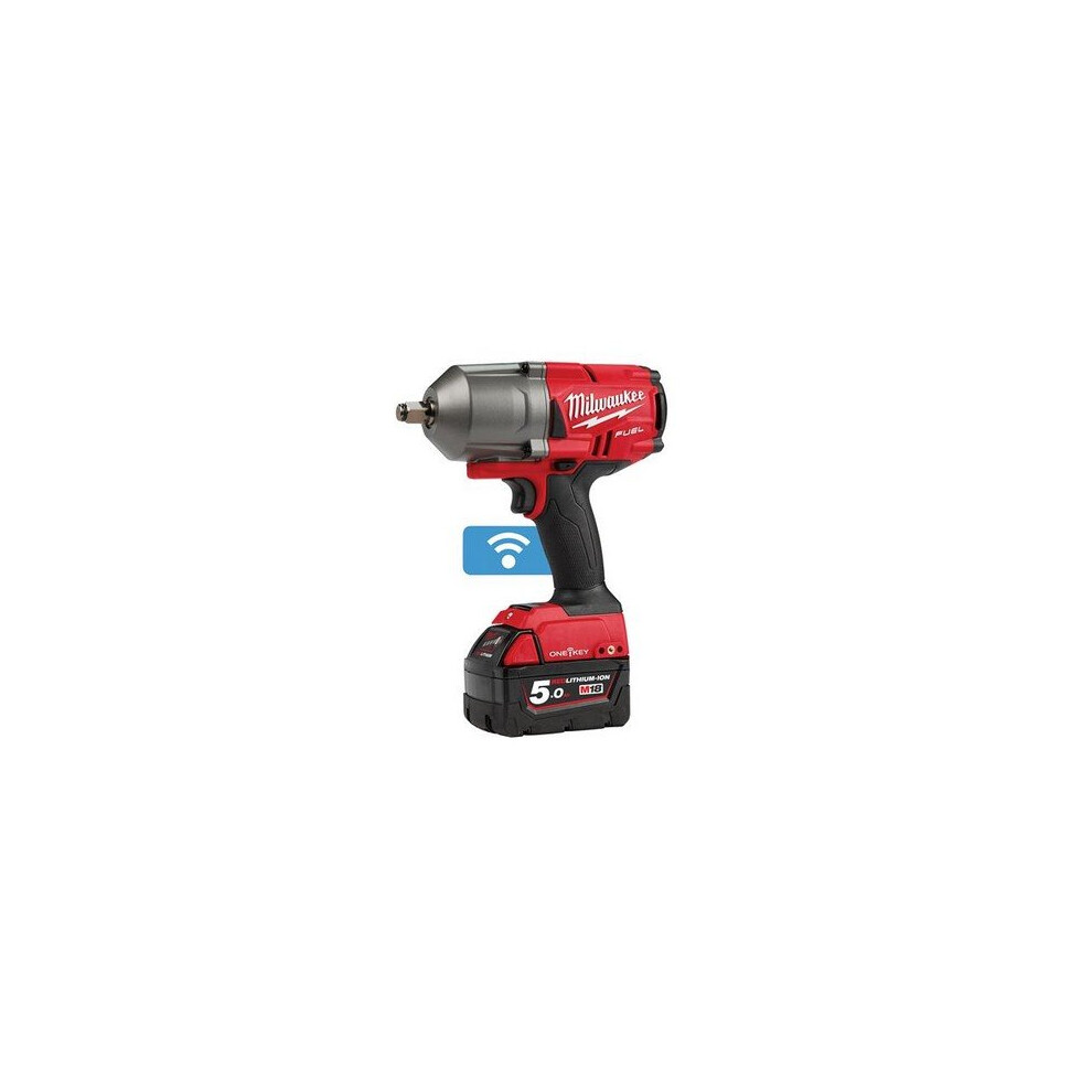 Milwaukee 4933459728 M18 ONEFHIWF12-502X FUEL ONE-KEY 1/2in Impact Wrench 18V 2 x 5.0Ah Li-ion