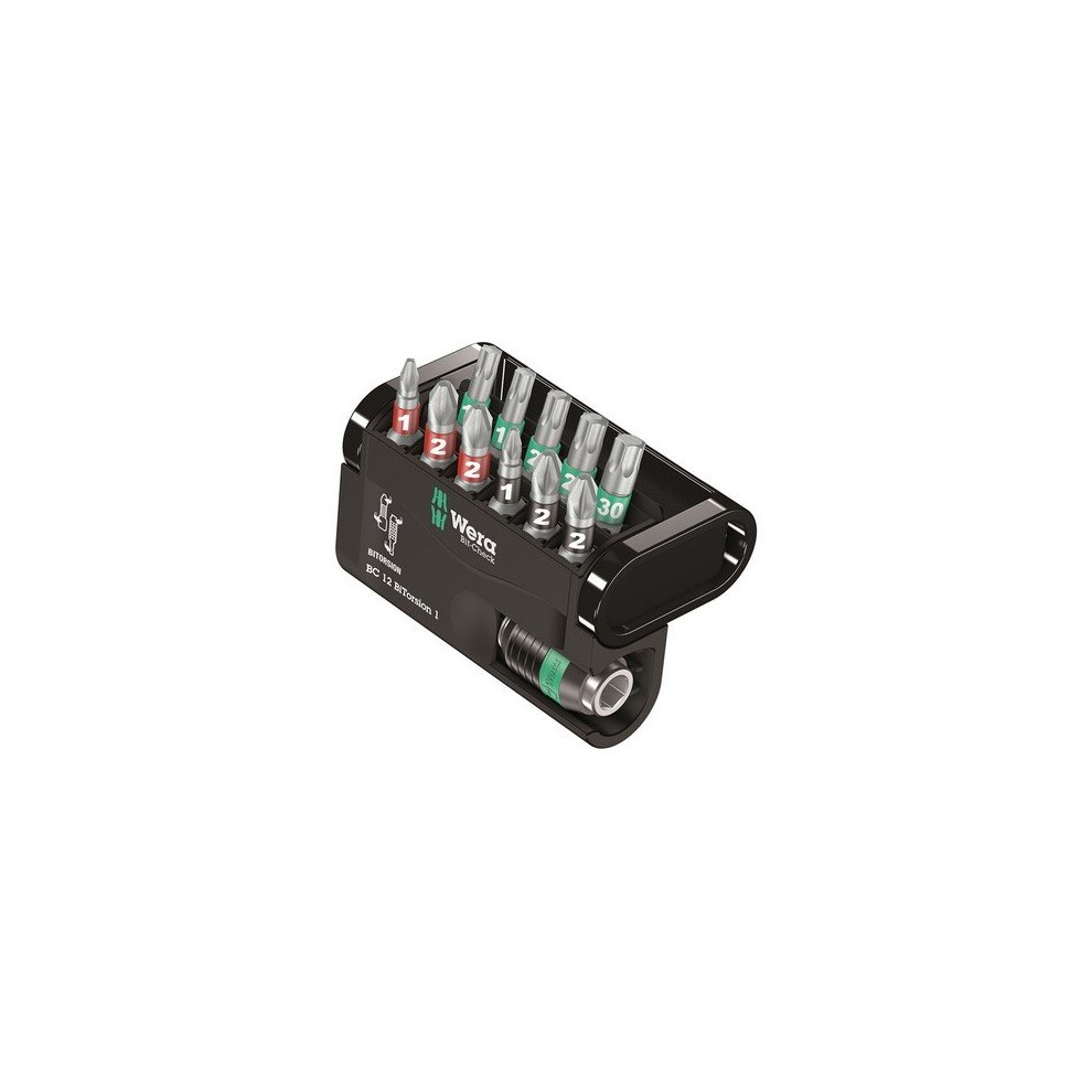 Wera 5057420001 Bit-Check 12 BiTorsion 1 Allround BiTorsion Set of 12 PZ PH TX