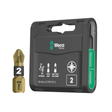 Wera WER057762 Bit-Box 20 BTH BiTorsion Extra-Hard Bits PZ2 x 25mm 20 Piece