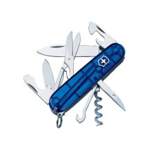 Victorinox VICJELCLIBLB Climber Swiss Army Knife Translucent Blue Blister Pack