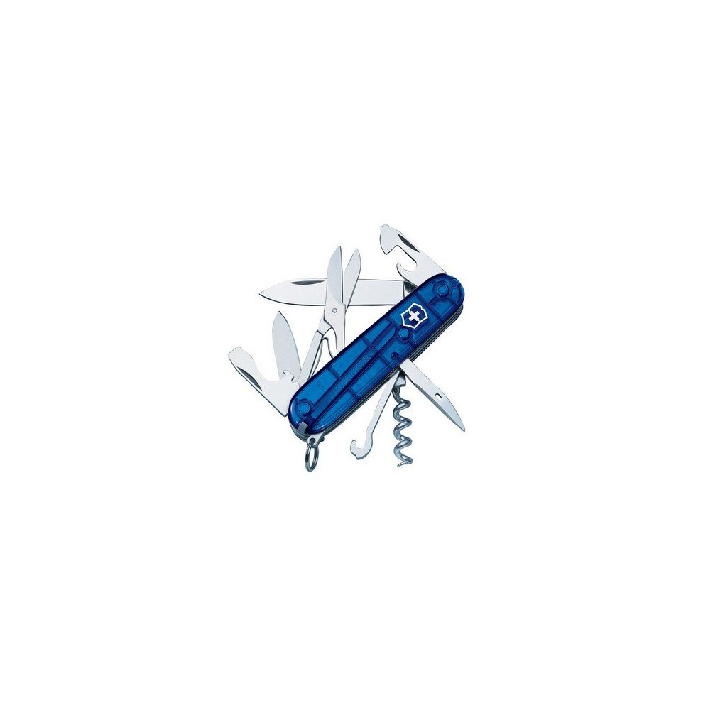 Victorinox Vicjelcliblb Climber Swiss Army Knife Translucent Blue Blister Pack
