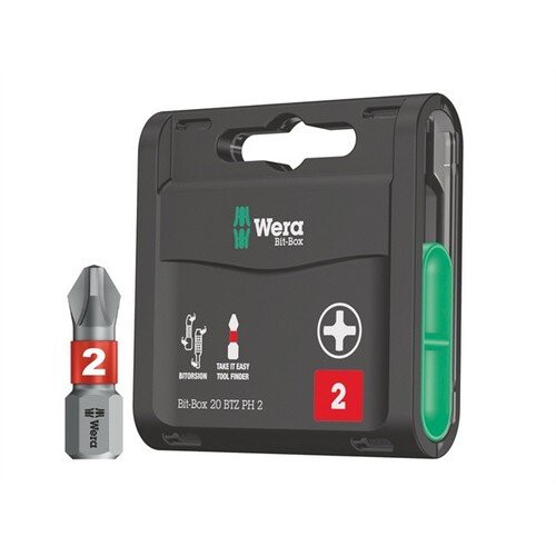 Wera Wera WER057751 Bit-Box 20 BiTorsion Bits PH2 x 25mm 20 Piece