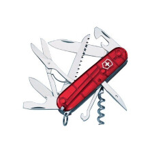 Victorinox VICHUNTJRDB Huntsman Swiss Army Knife Translucent Red Blister Pack