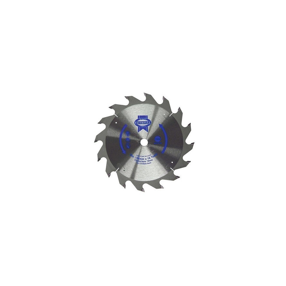 Faithfull FAIZ15024C Trim Saw Blade 150 x 10mm x 24T Fast Rip