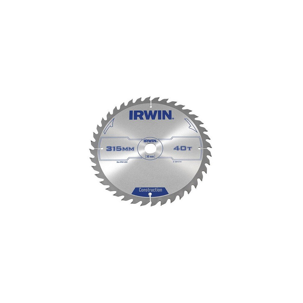 Irwin General Purpose Table & Mitre Saw Blade 315 X 30Mm X 40T Atb - Grey - Image 5