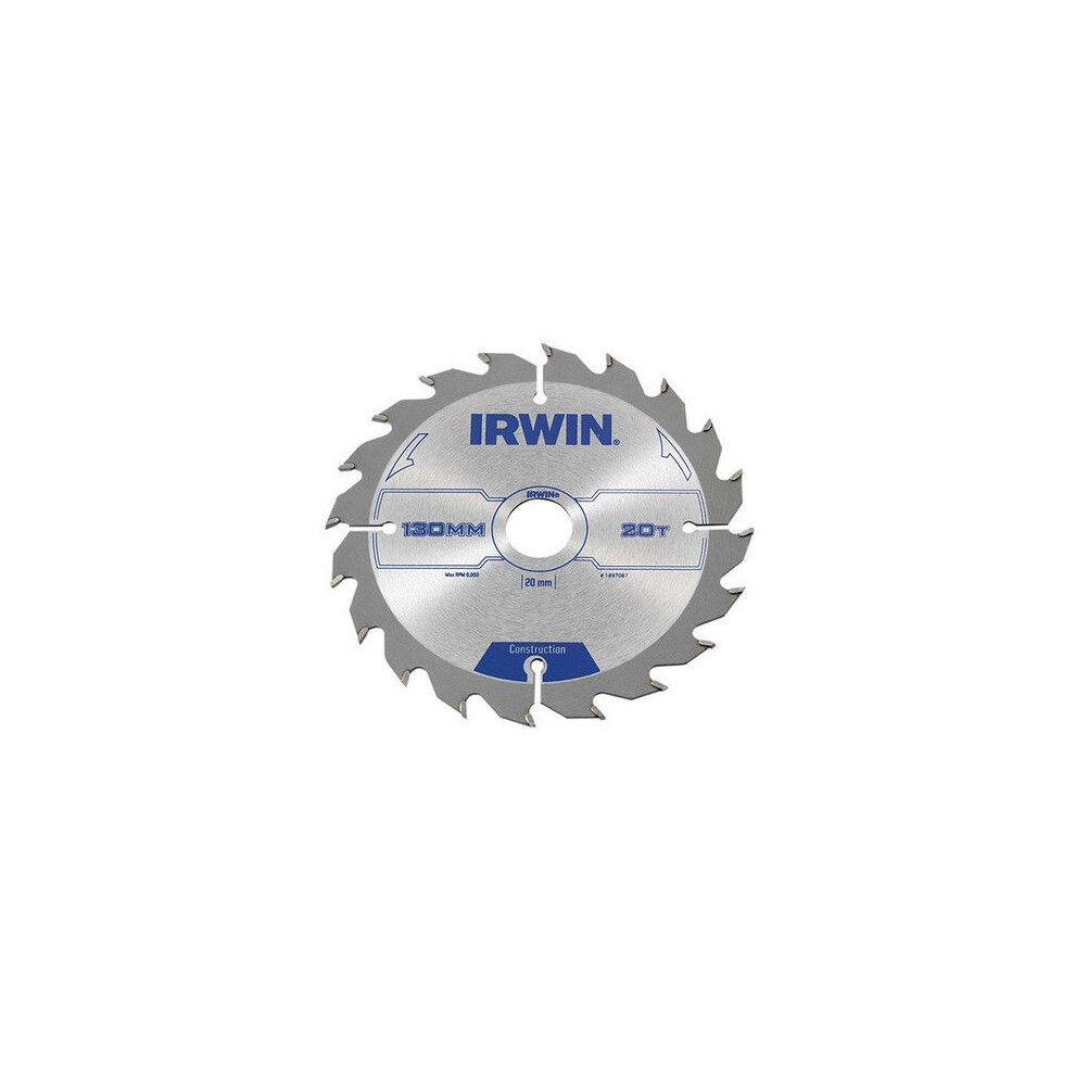 Irwin ATB Construction Circular Saw Blade 130mm 20T 20mm - Image 4