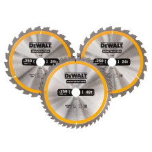 DeWalt DT1964-QZ Byggsirkelsagblad 3-pakning 305 x 30 mm x 24T/48T/60T