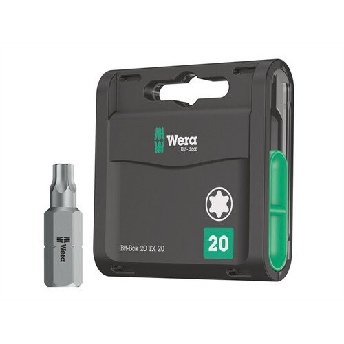 Wera Wera WER057770 Bit-Box 20 H Extra Hard Bits TX20 x 25mm 20 Piece