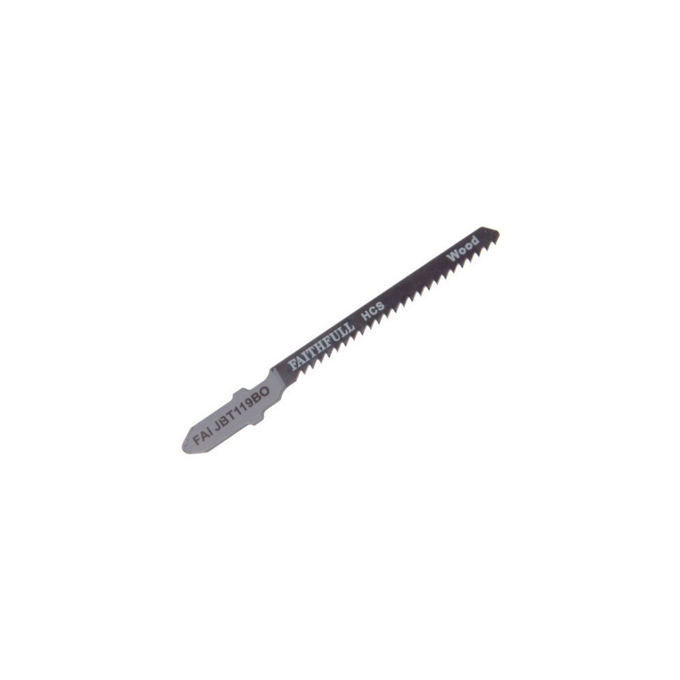 Faithfull FAIJBT119BO Jigsaw Blades Wood T119BO (Pack of 5)