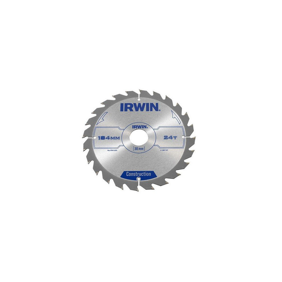 B&Q - 1897197 Construction Circular Saw Blade 184 X 30mm X 24T Atb Irw1897197 - Image 5