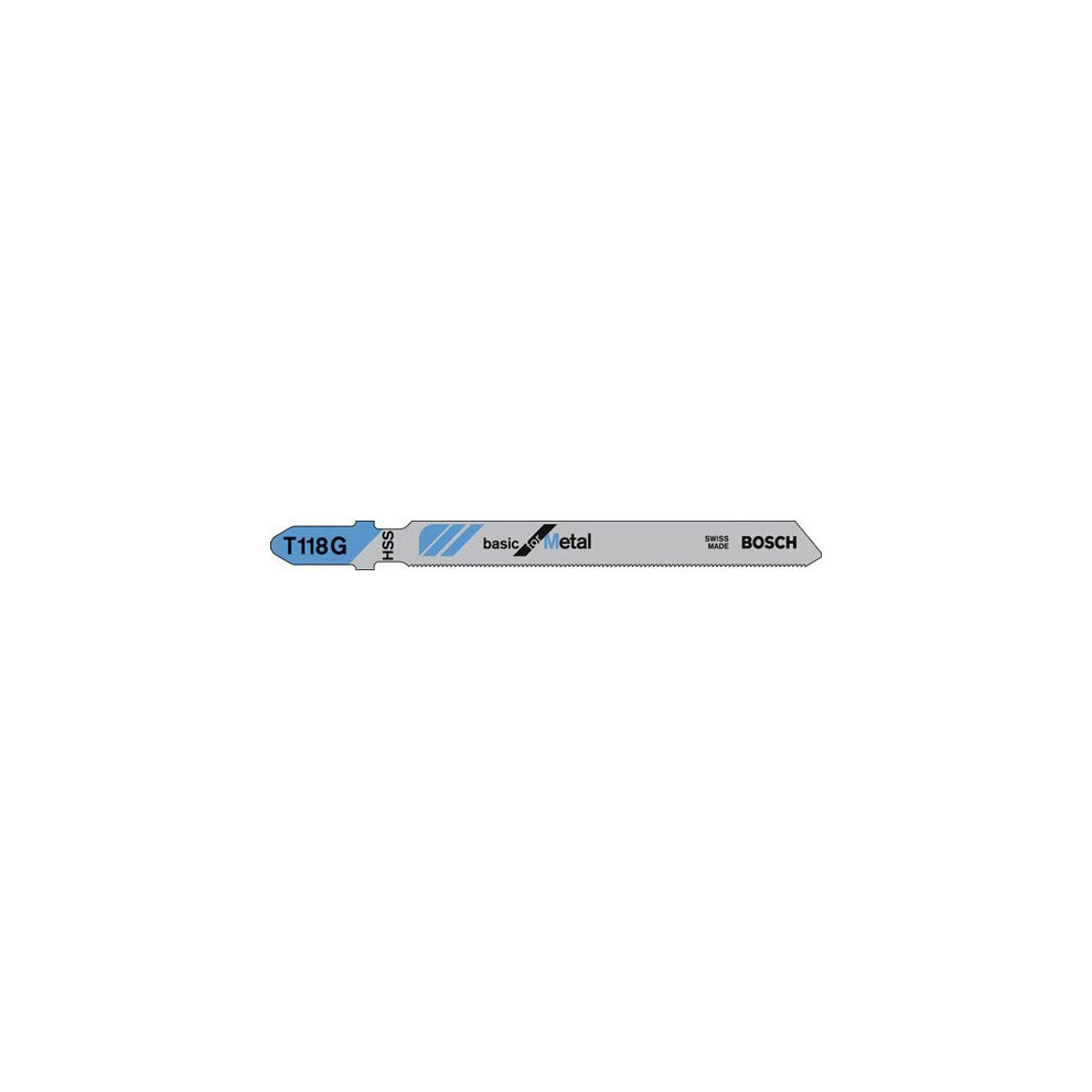 Bosch T118G Metal Cutting Jigsaw Blades Pack of 5