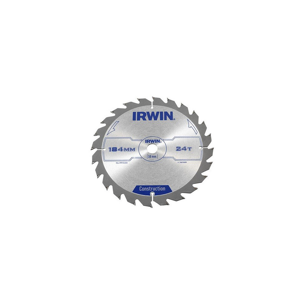 Irwin® 1907699 Construction Circular Saw Blade 184 X 16Mm X 24T Atb - Image 8