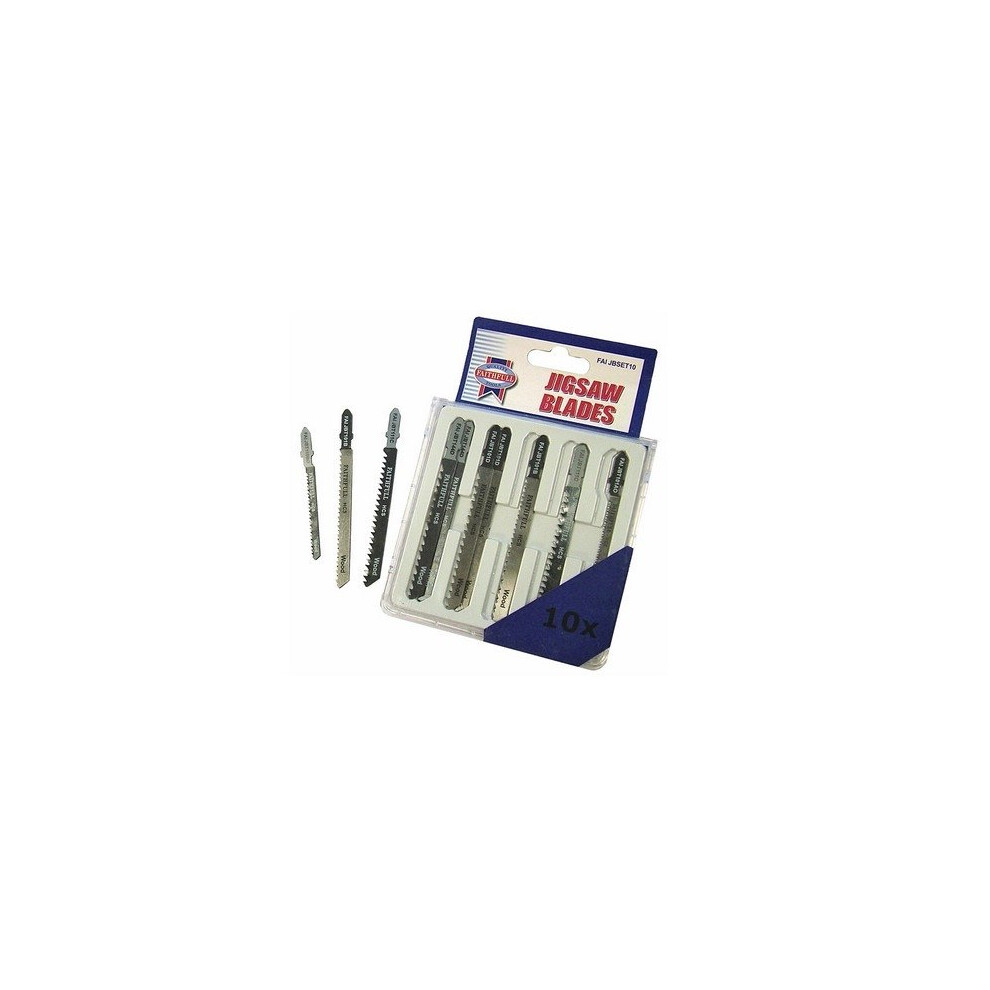 Faithfull FAIJBSET10 Jigsaw Blade Set of 10 Assorted