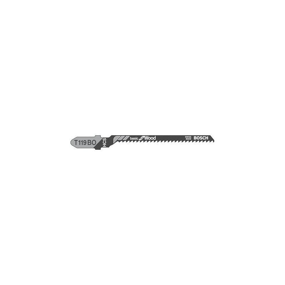 Bosch T119BO Tight Curved Wood Cutting Jigsaw Blades Pack of 5