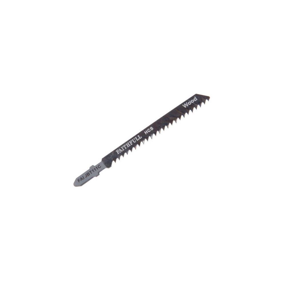 Faithfull FAIJBT111C Jigsaw Blades Wood T111C (Pack of 5)