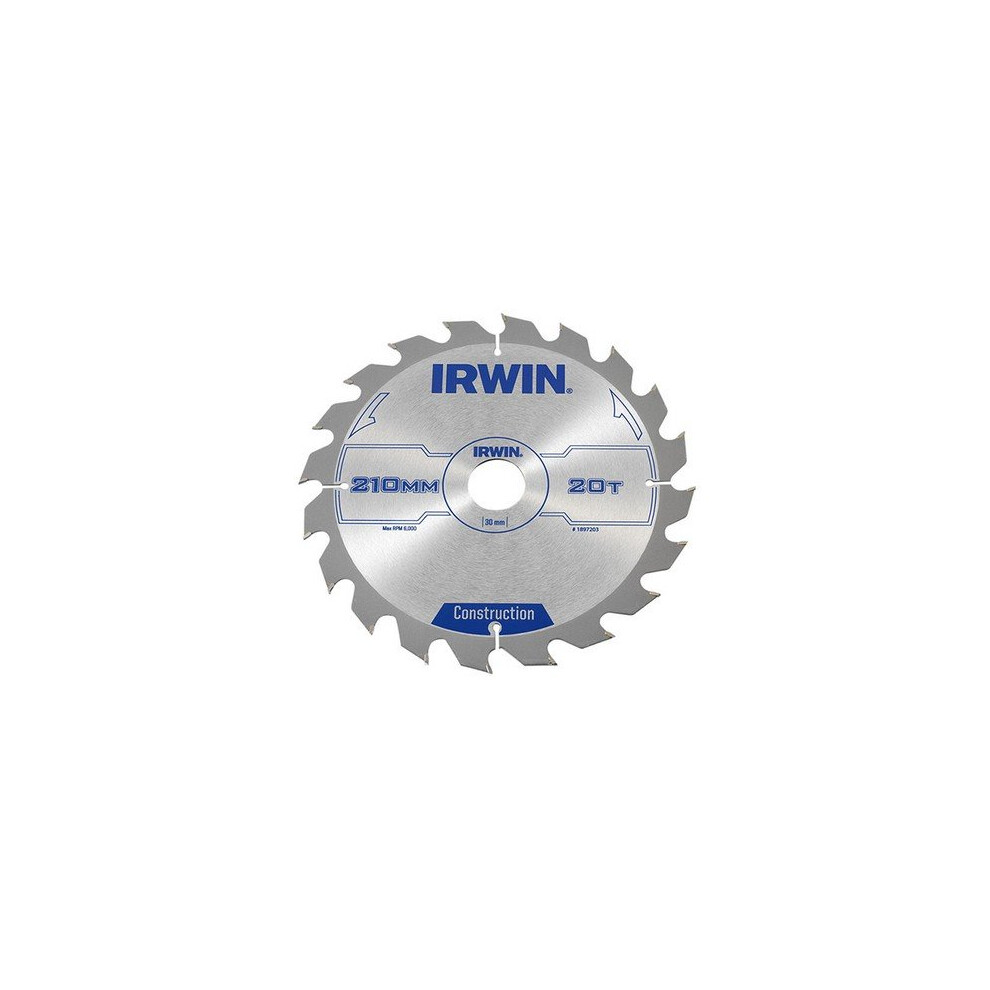 Irwin 1897203 Circular Saw Blade 210 X 30Mm X 20T Atb 5706918972037