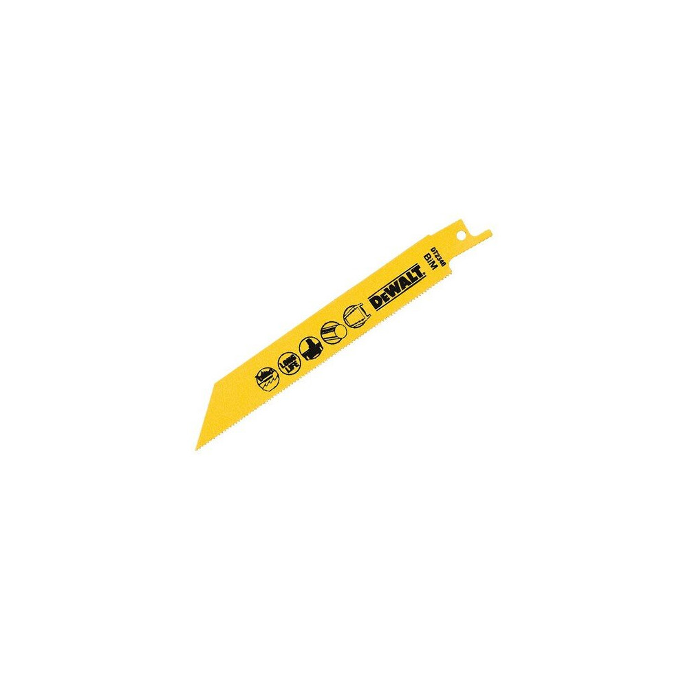 DeWalt DT2346-QZ Sabre Blade Cobalt Steel Cordless Metals 3mm Max 152mm Pack of 5