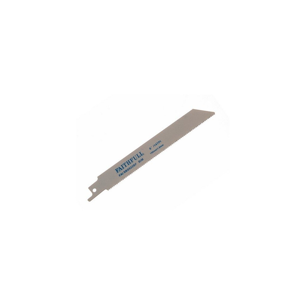 Faithfull FAISBS922BF Bi-Metal Sabre Saw Blade Metal S922BF (Pack of 5)