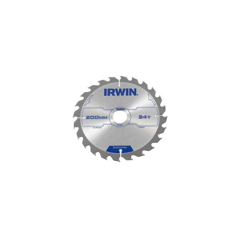 IRWIN® Construction Circular Saw Blade 200 x 30mm x 24T ATB IRW1897201 - Image 5