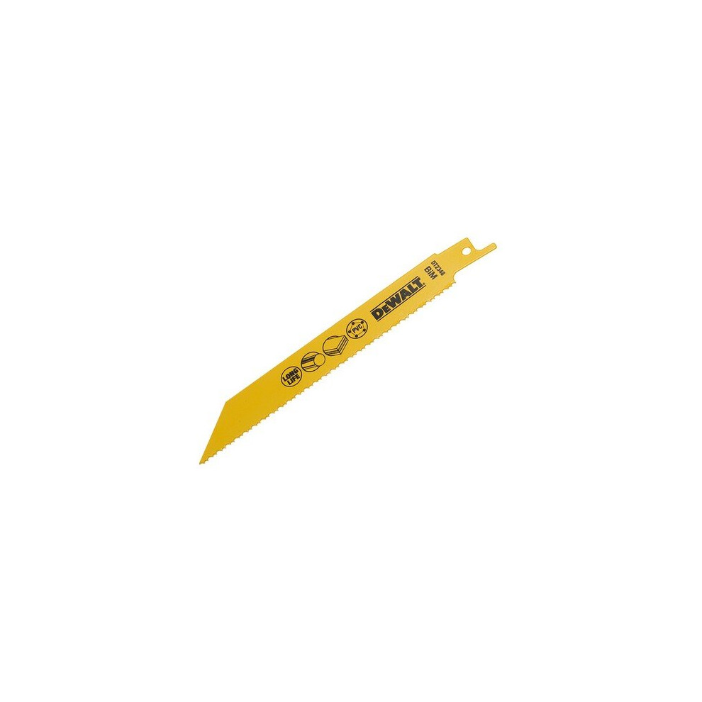 DeWalt DT2348-QZ Bi Metal Sabre Blade for Plastic and Pipes 152mm Pack of 5