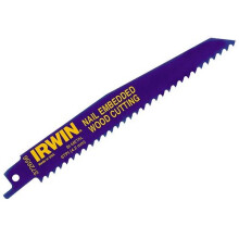 Irwin 10506429 Sabre Saw Blade 656R 150mm Nail Embedded Wood Pack of 2