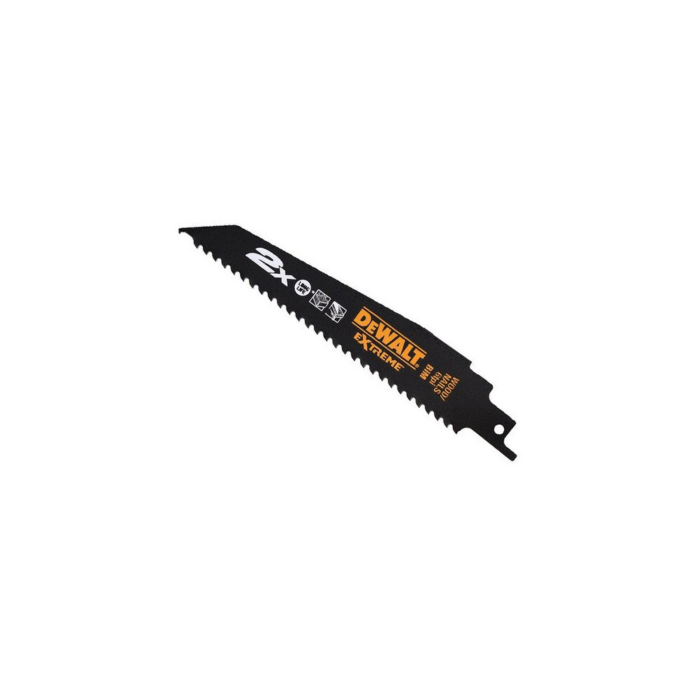 DeWalt DT2307L-QZ 2X Life Wood and Nail Reciprocating Blades 228mm Pack of 5
